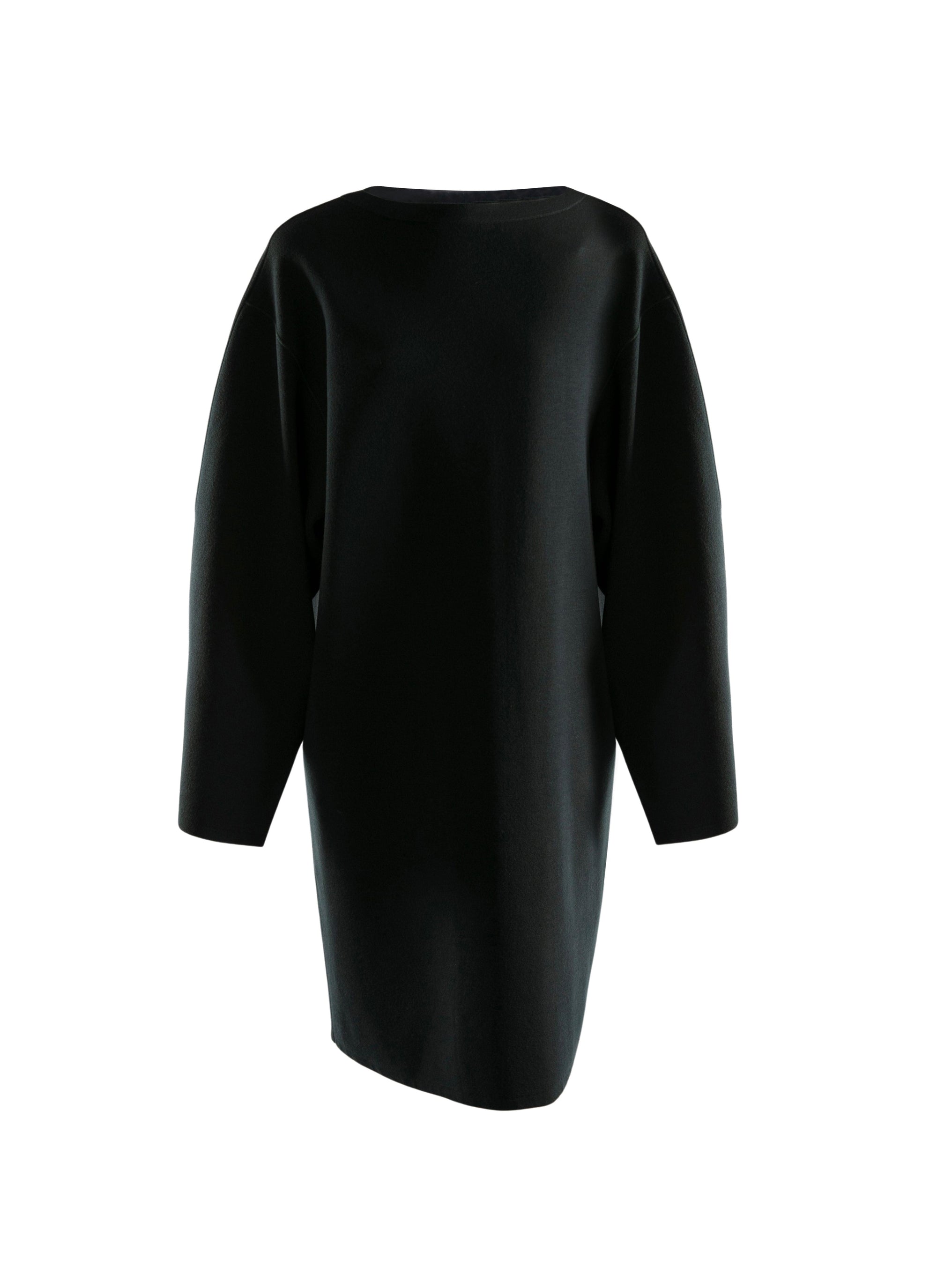 Robe pull col rond à manches longues en laine - Foret