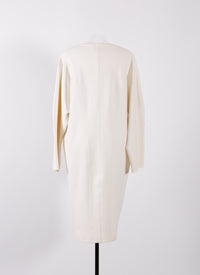 Long-sleeved wool jumper dress - White iridescent