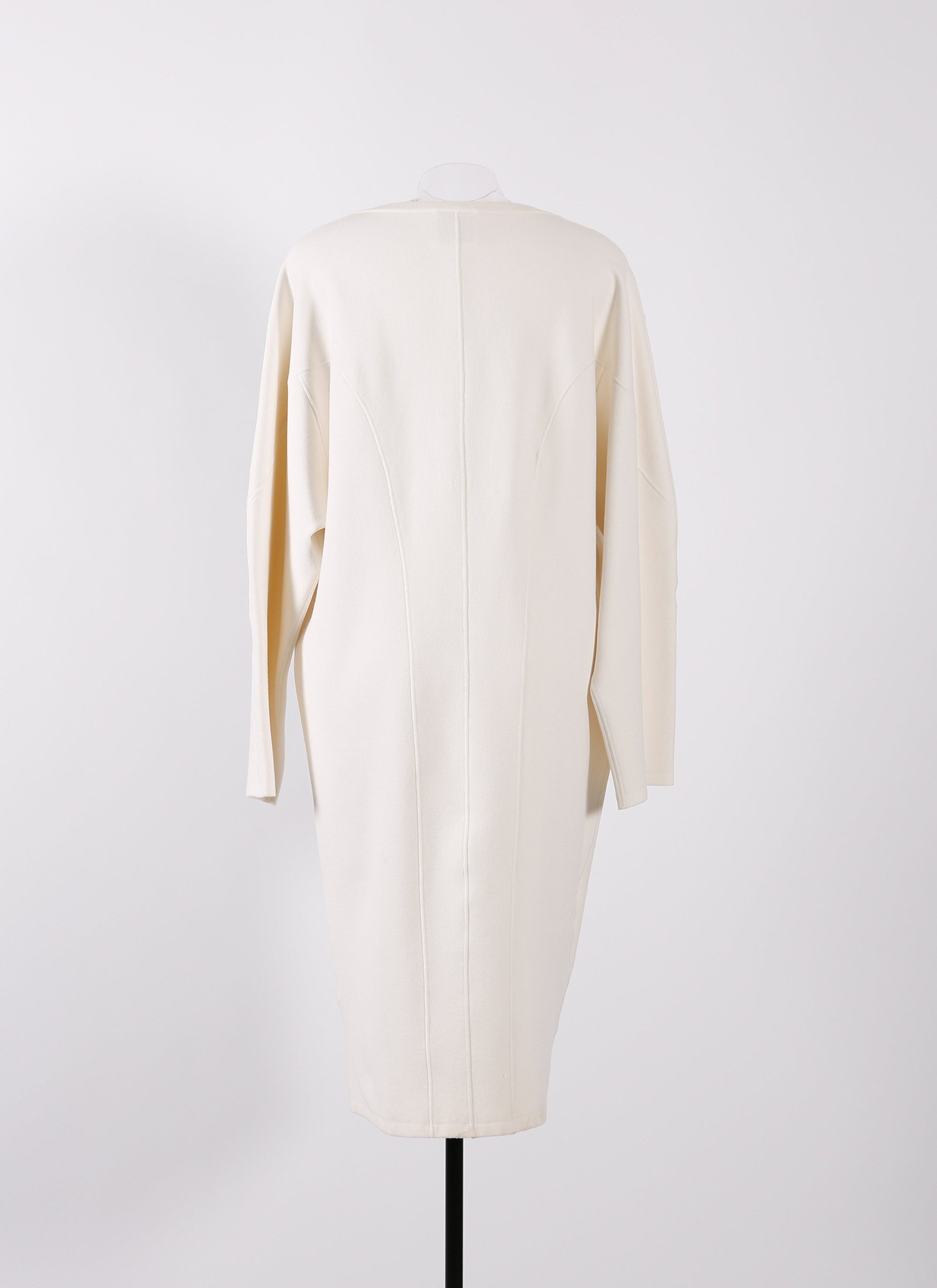 Long-sleeved wool jumper dress - White iridescent
