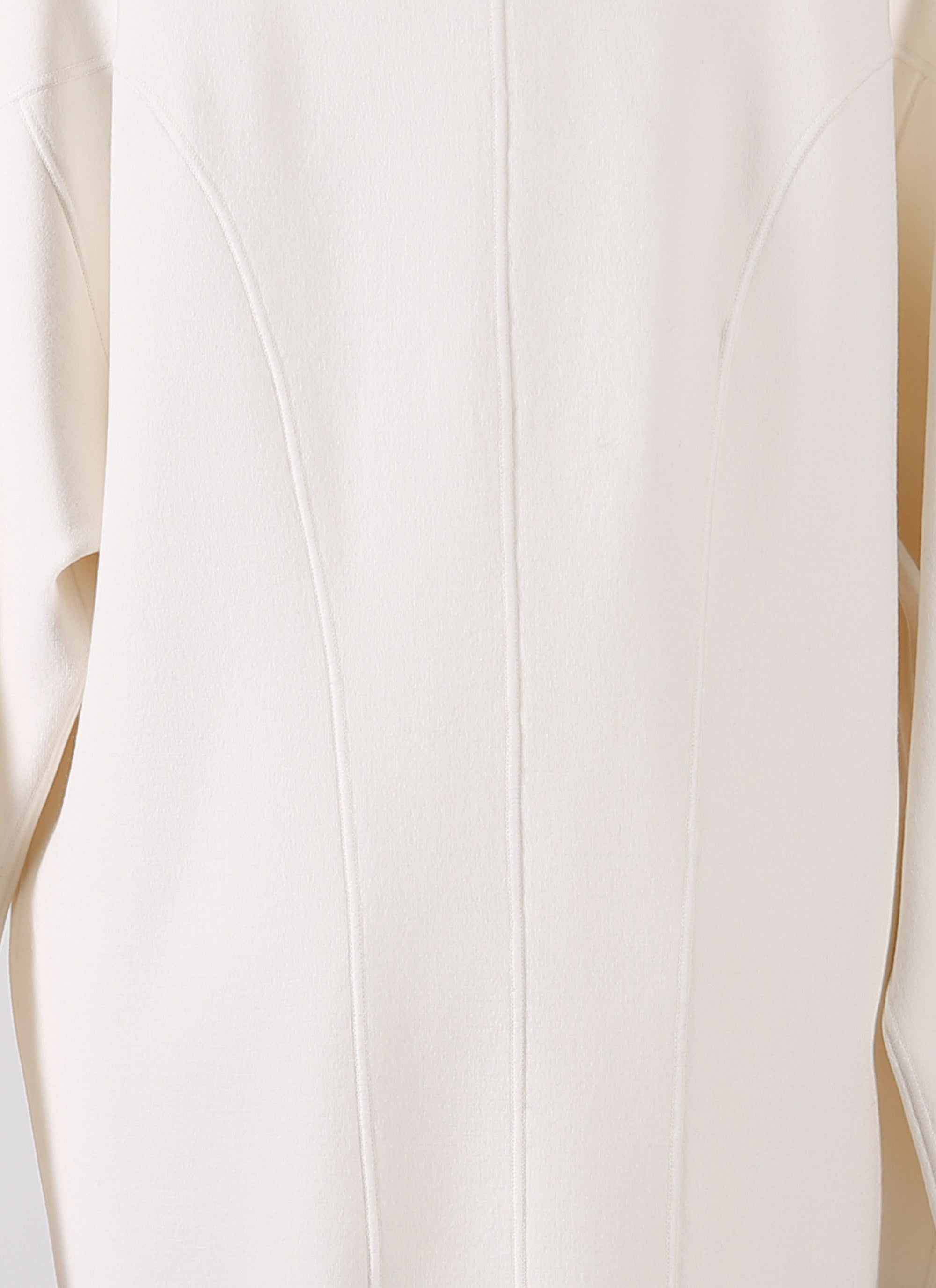 Long-sleeved wool jumper dress - White iridescent