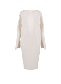 Robe à manches longues en laine - Blanc Nacre