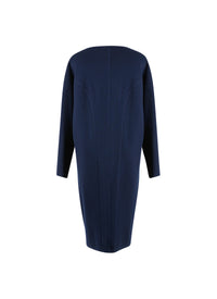 Long sleeve wool jumper dress - Navy