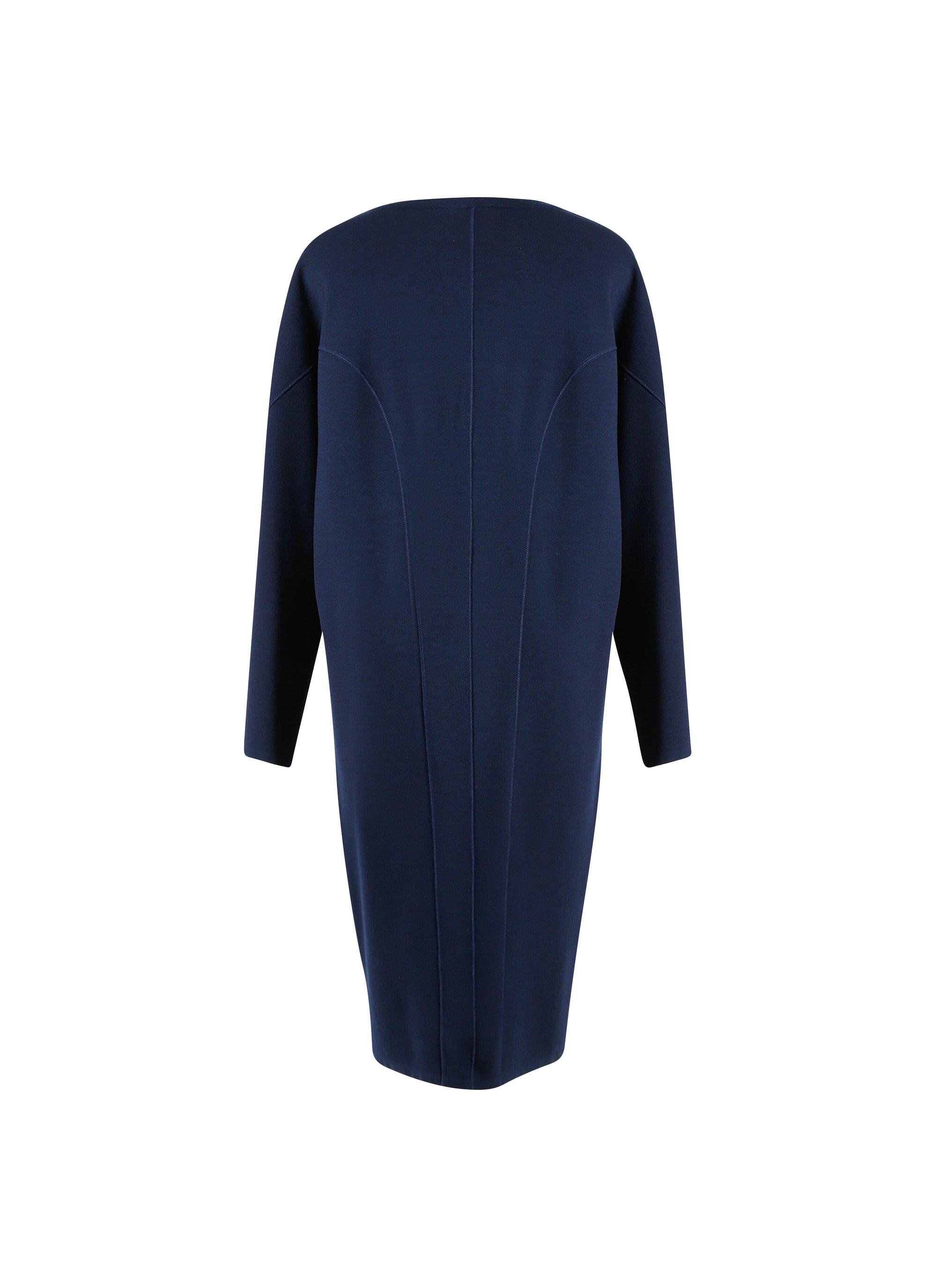 Long sleeve wool jumper dress - Navy