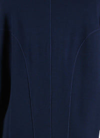 Long-sleeved wool jumper dress - Navy