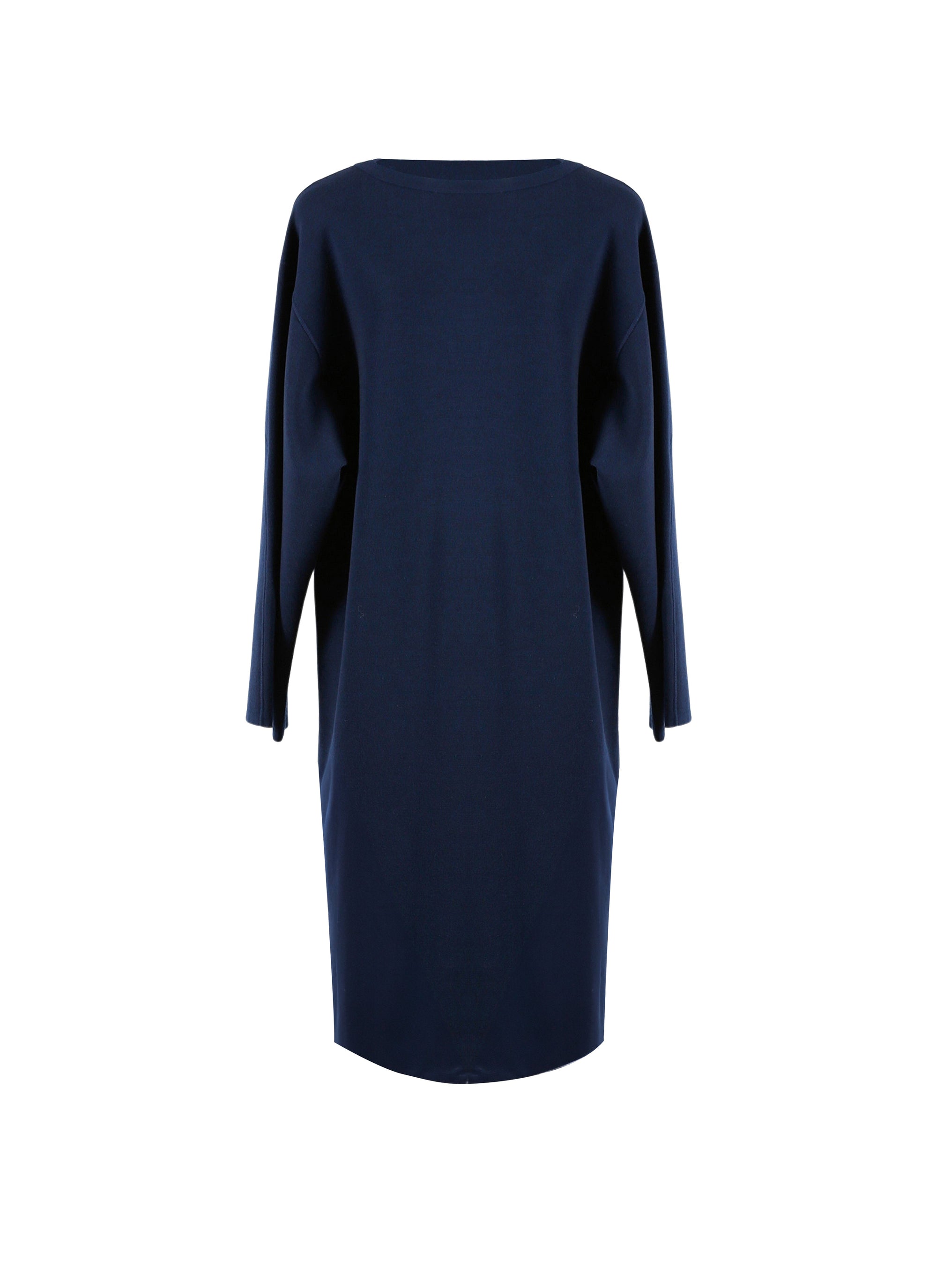 Long sleeve wool jumper dress - Navy
