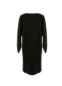 Long-sleeved wool jumper dress - Black intense