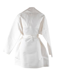 Trench-coat en soie - Blanc
