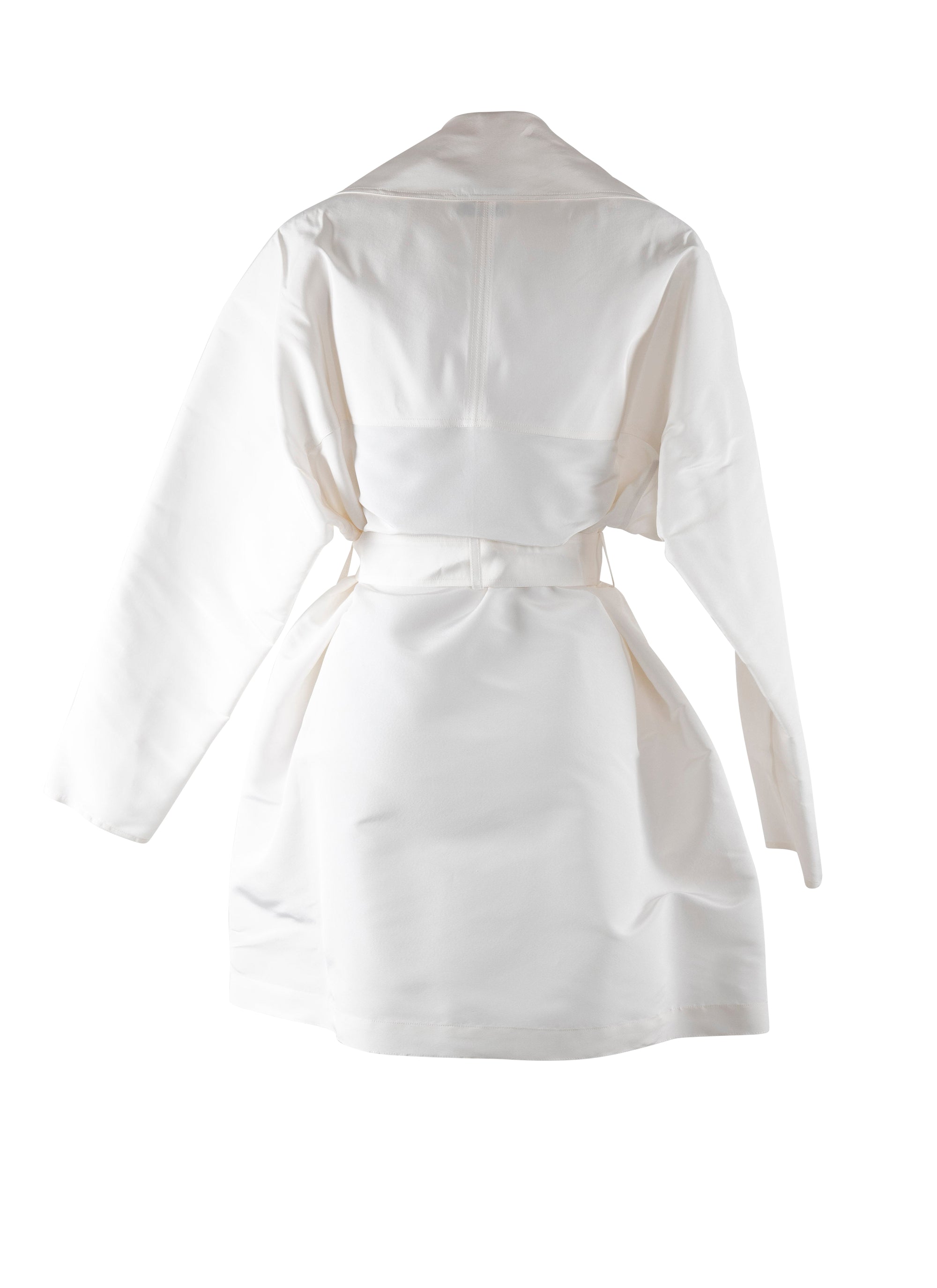 Trench-coat en soie - Blanc