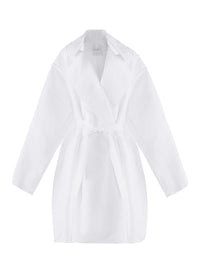 Trench-coat en soie - Blanc
