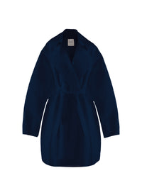 Silk trench coat - Navy