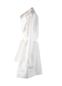 Trench-coat en soie - Blanc