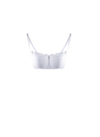 Embroidered bra - White