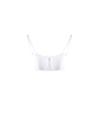 Embroidered bra - White