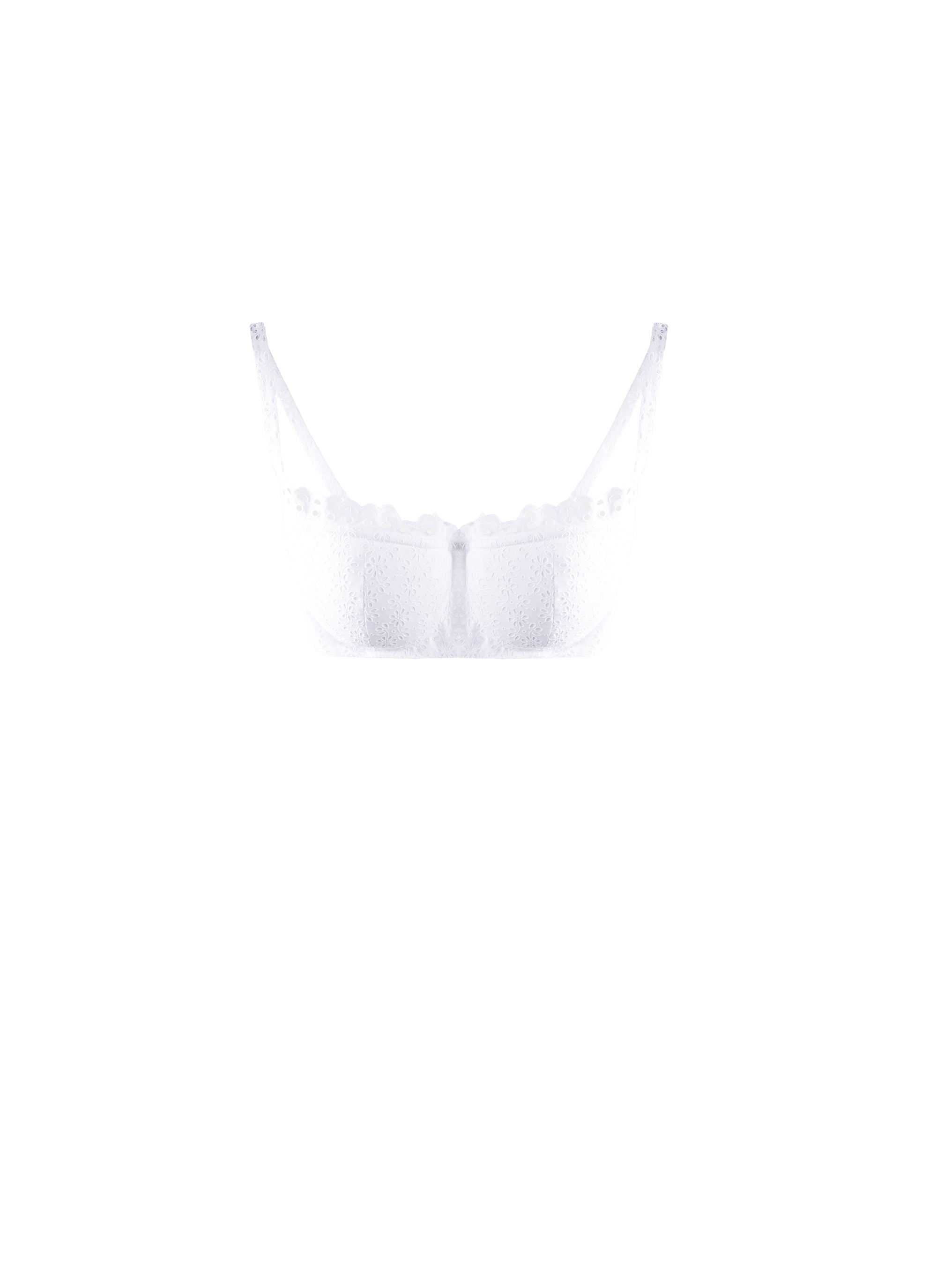 Embroidered bra - White