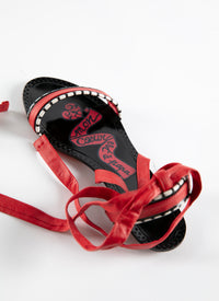 Leather sandals - Red