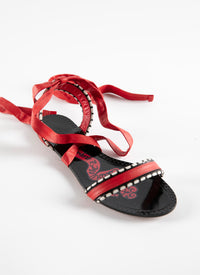 Leather sandals - Red