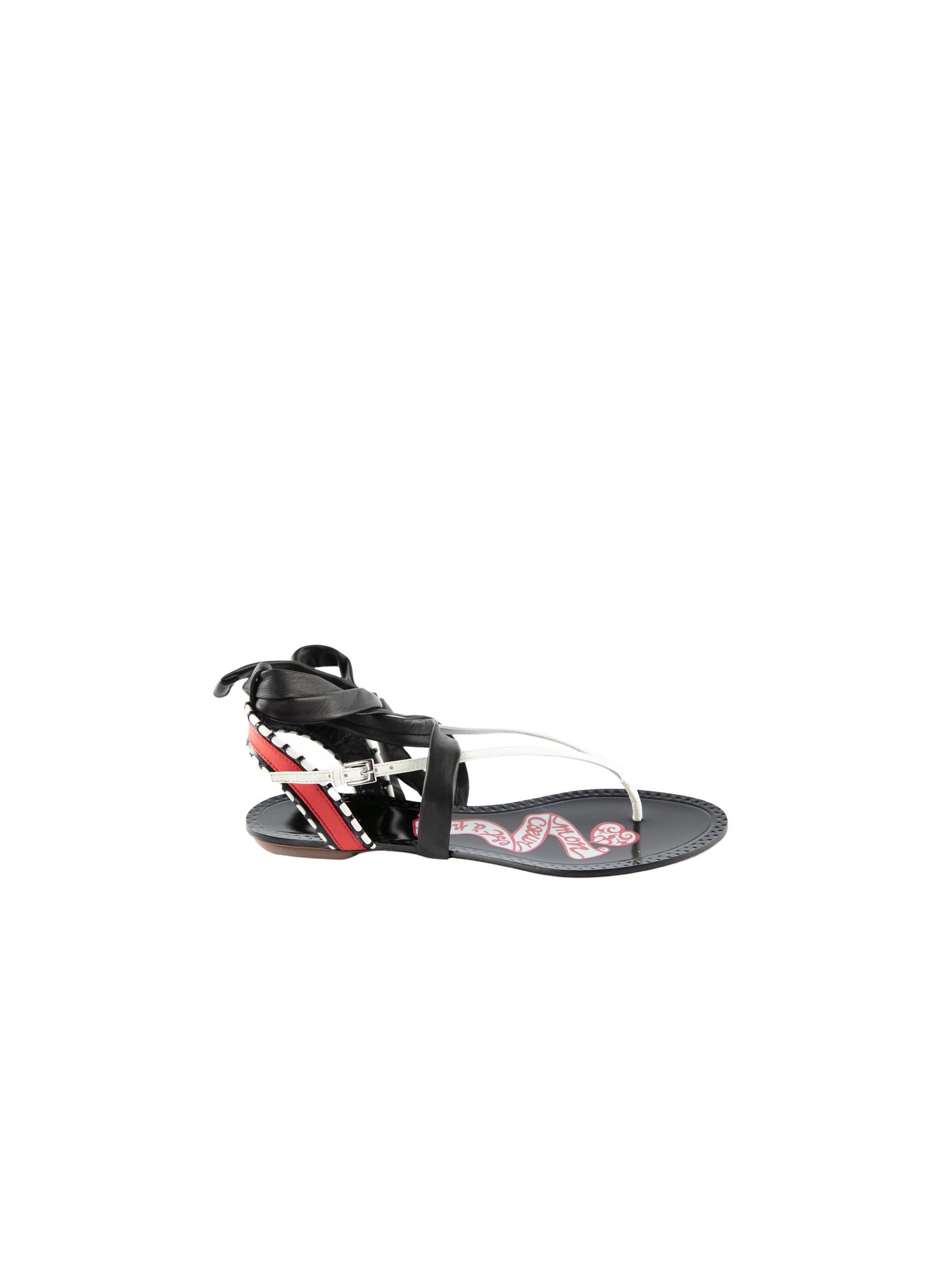 Tongs en cuir - Multicolore