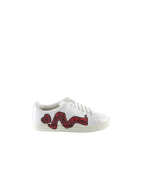 Mon Coeur trainers in leather - White & Red