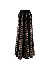 Long skirt with butterfly detail - Multicolour