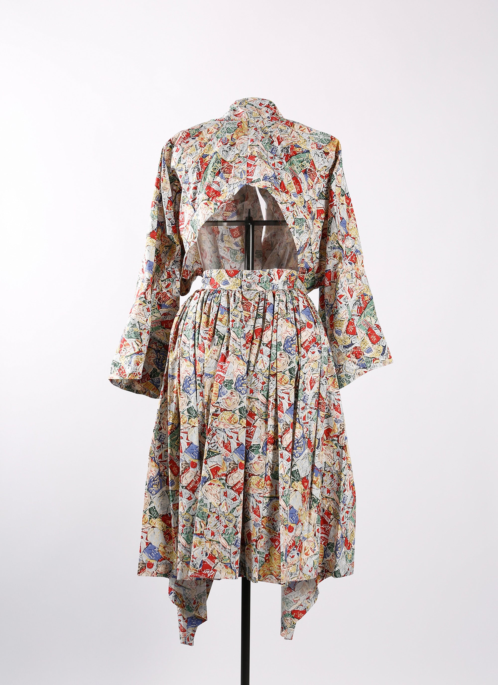 Robe à découpes en popeline César - Multicolore