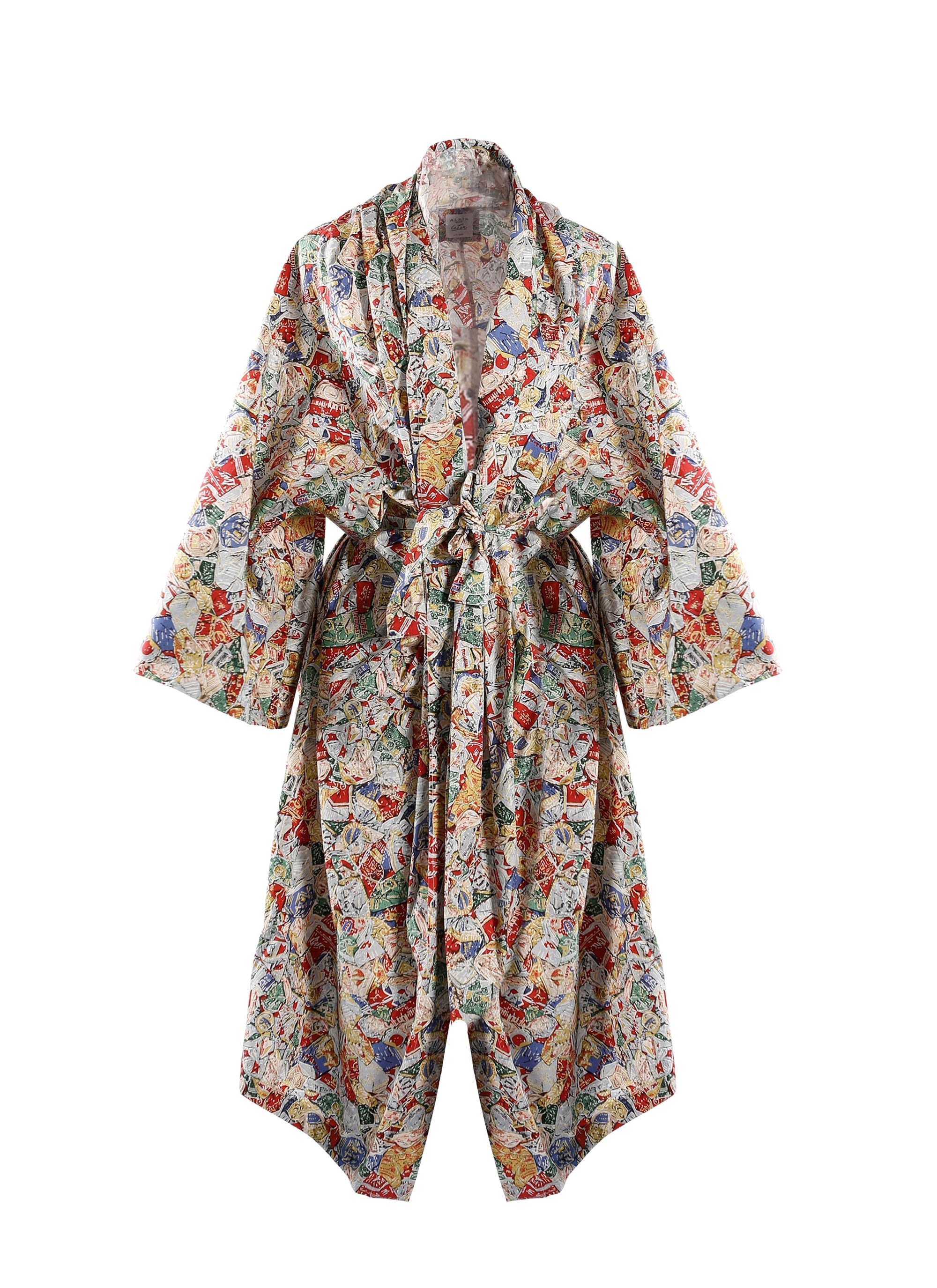 Cut-out dress in poplin César - Multicolor