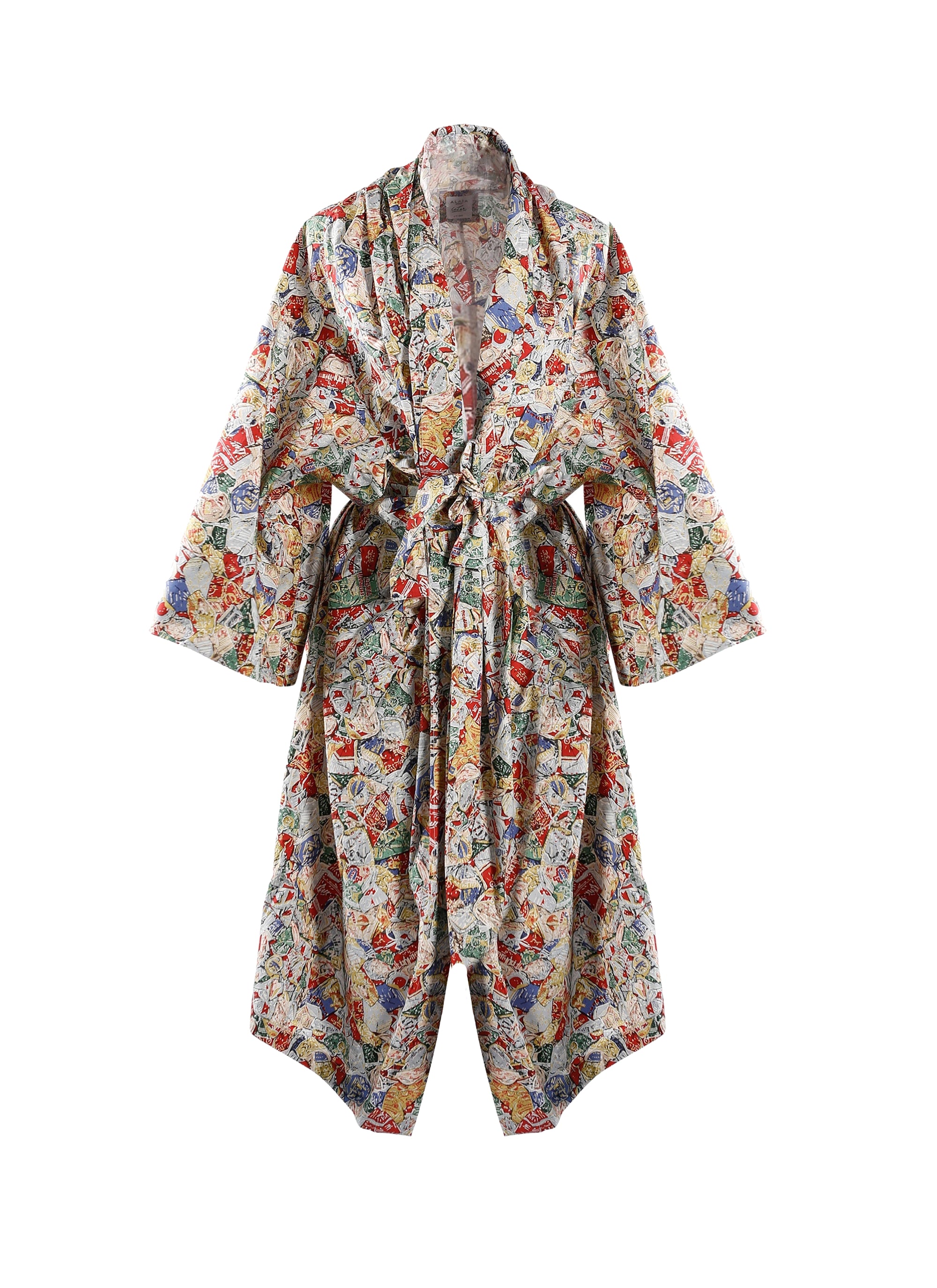 Robe à découpes en popeline César - Multicolore