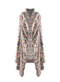 Robe à manches longues en popeline césar - Multicolore