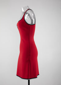 Robe sans manches Mon Cœur en maille - Rouge & Noir