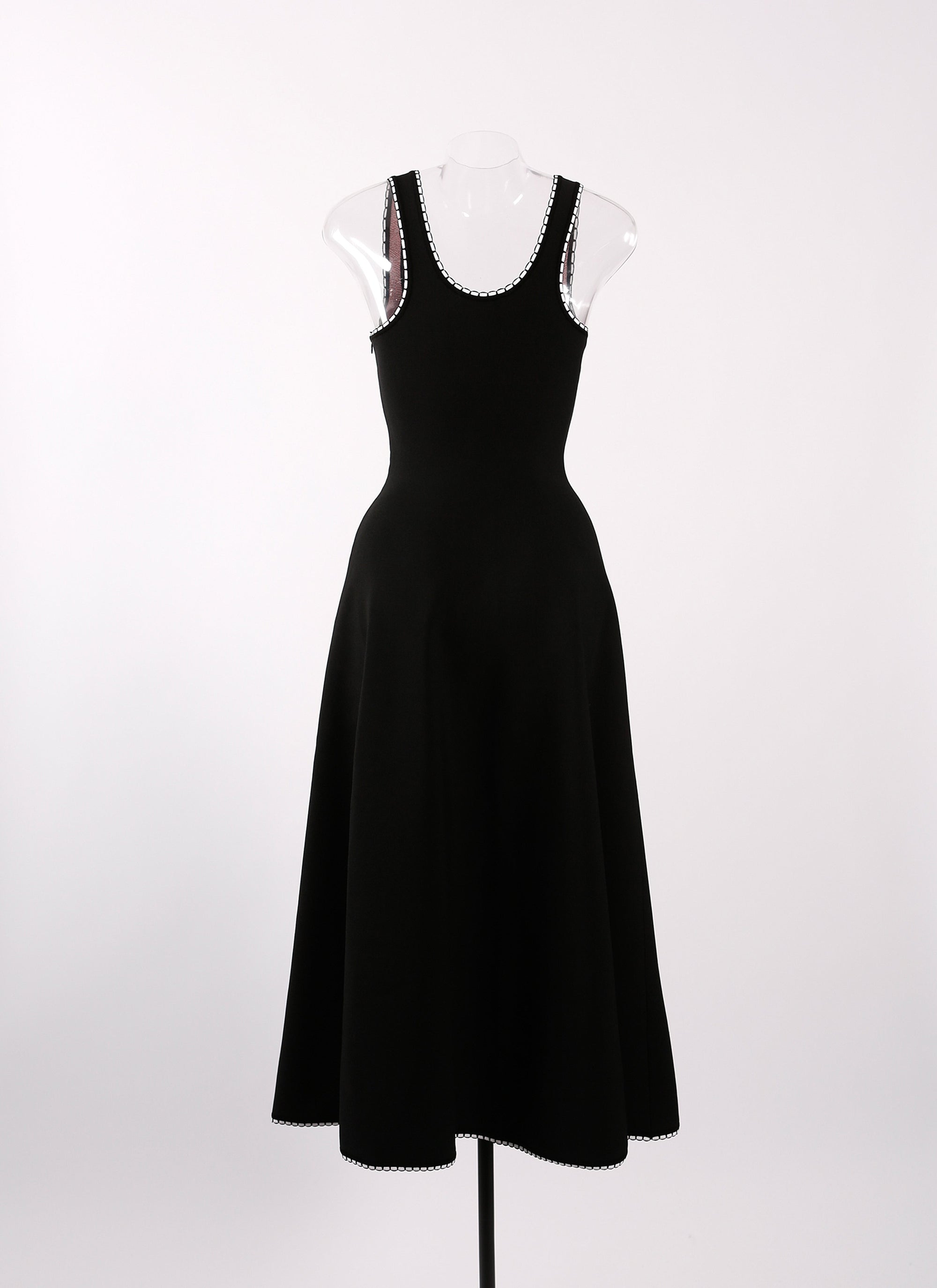 Robe longue sans manches Mon Cœur en maille - Noir & Rouge