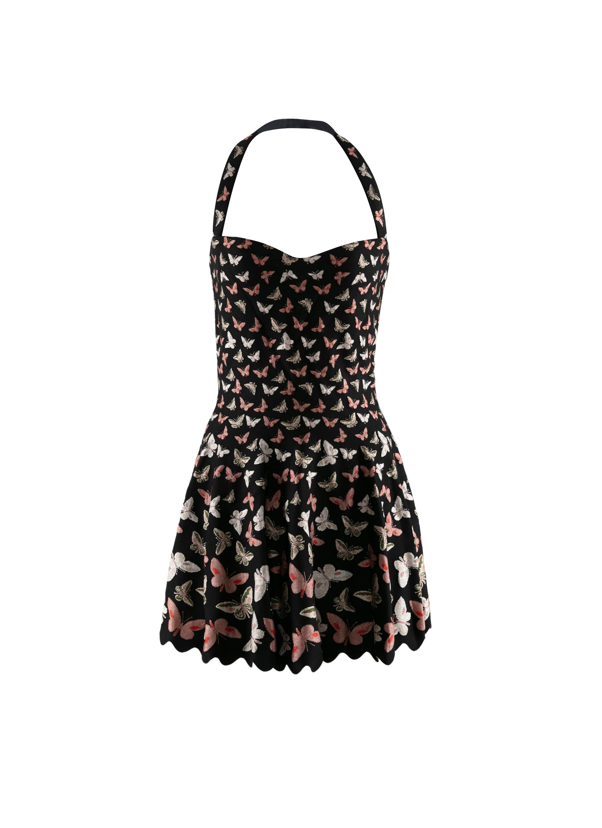 Butterfly print flowing dress - Multicolour