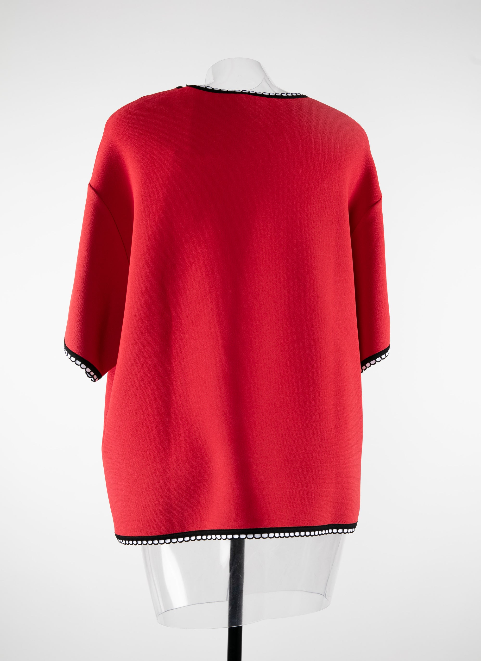 Mon Coeur short-sleeved jumper - Red & Black
