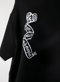Short-sleeved jumper - Black & White