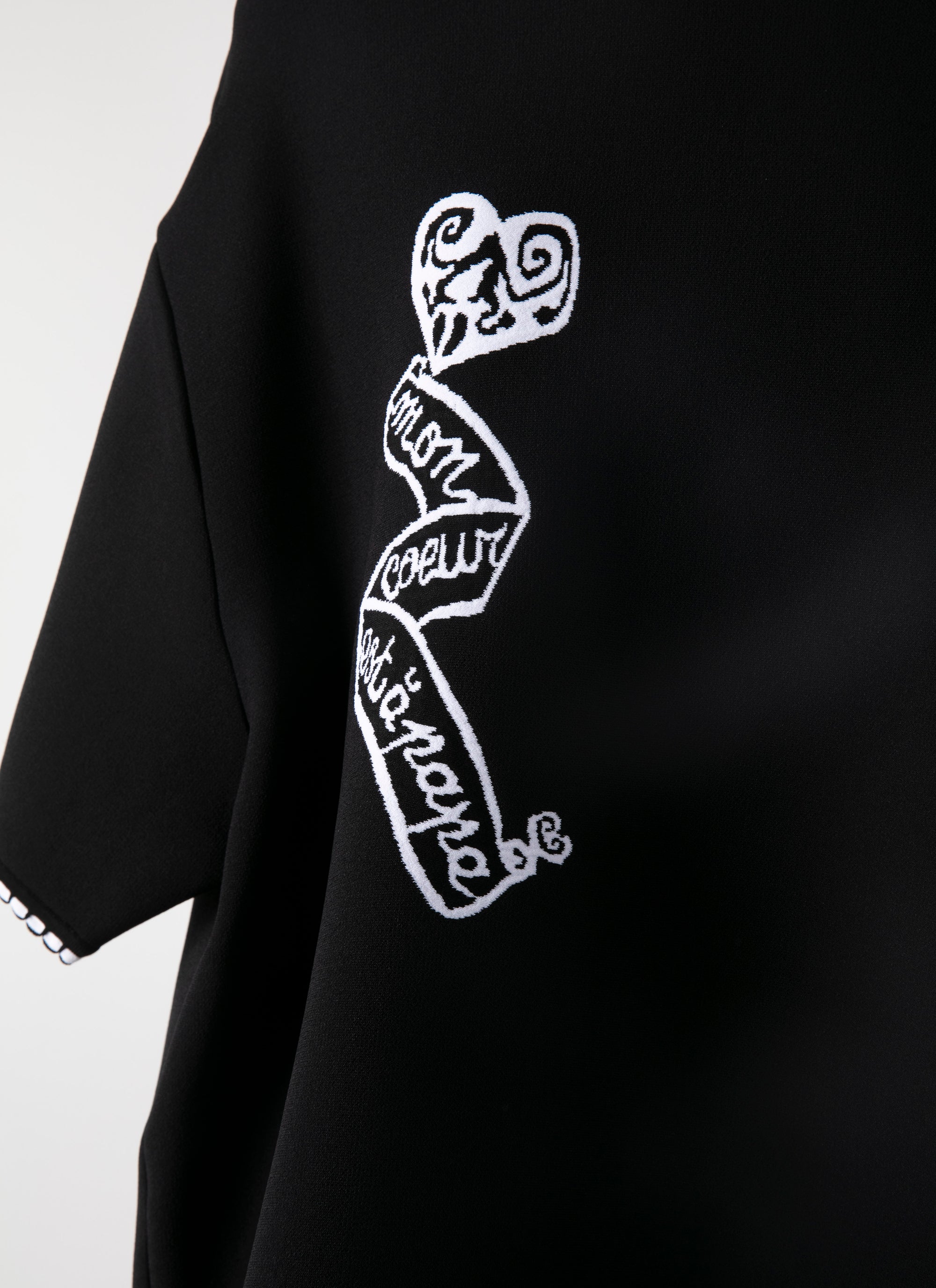 Short-sleeved jumper - Black & White