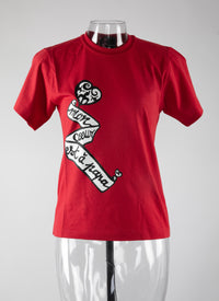 T-shirt Mon cœur - Rouge & Noir