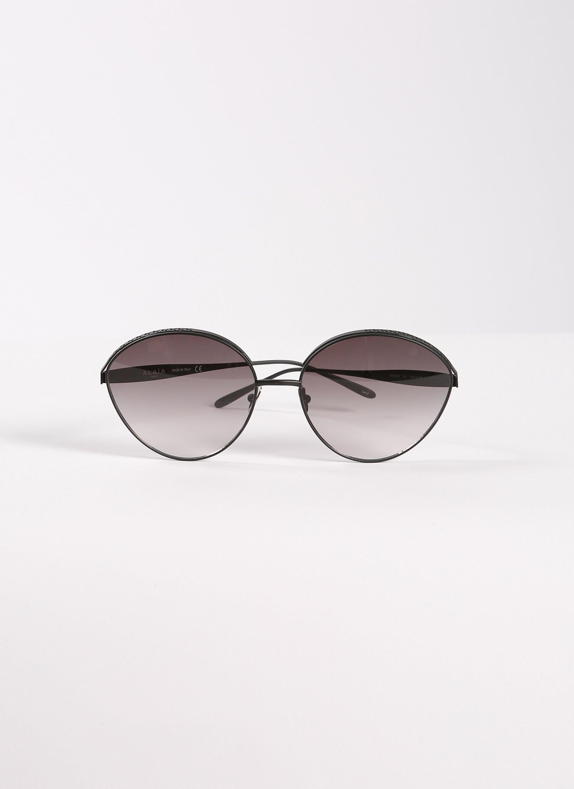 Lunettes Cat eye à motif argenté - Gris & Noir