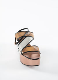 Wedge sandals with wide transparent straps - Multico273