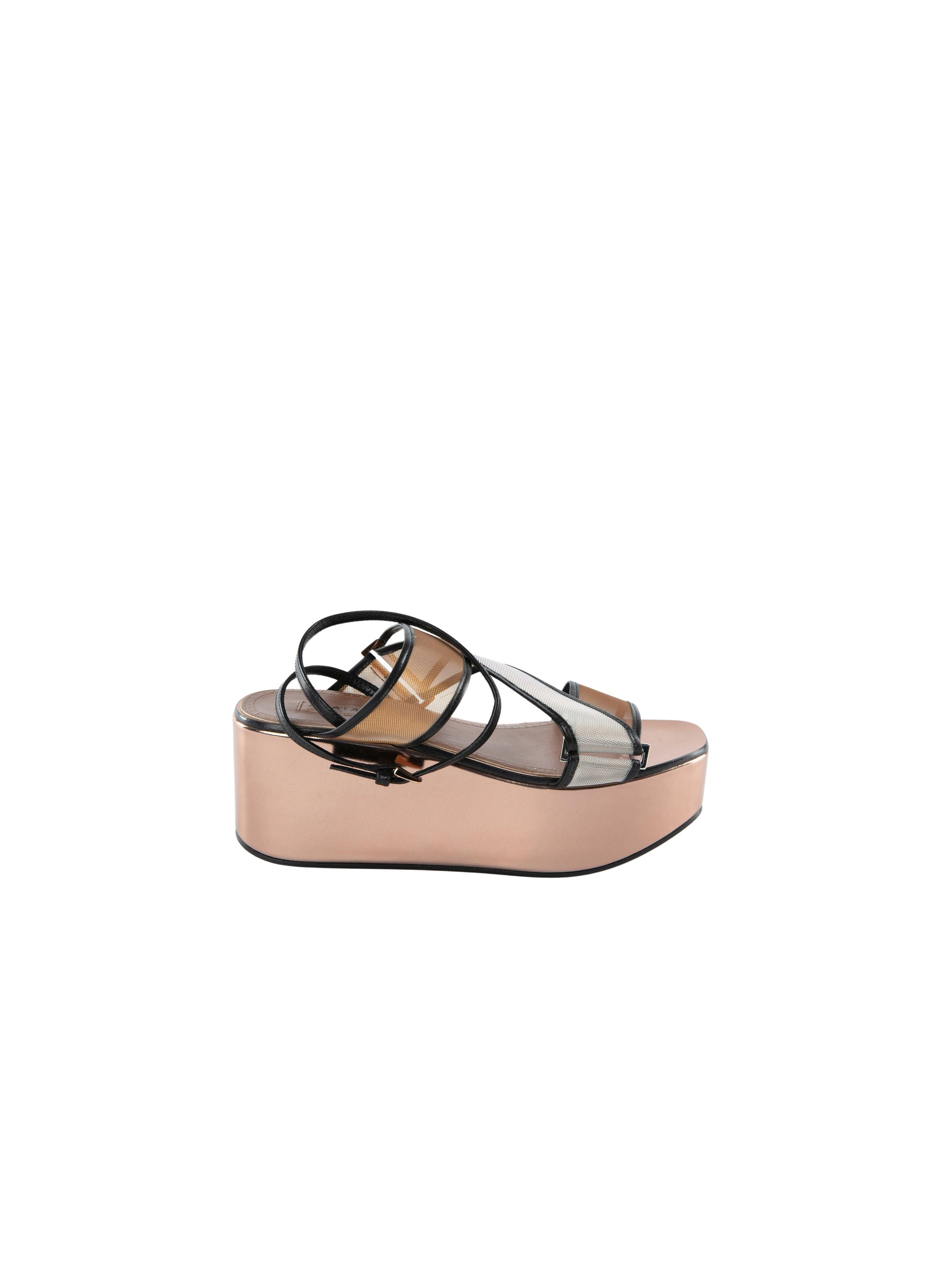 Wedge sandals with wide transparent straps - Multico273