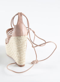 Leather studded sandals - Nude