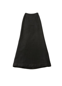 Jupe longue unie ajustée - Noir