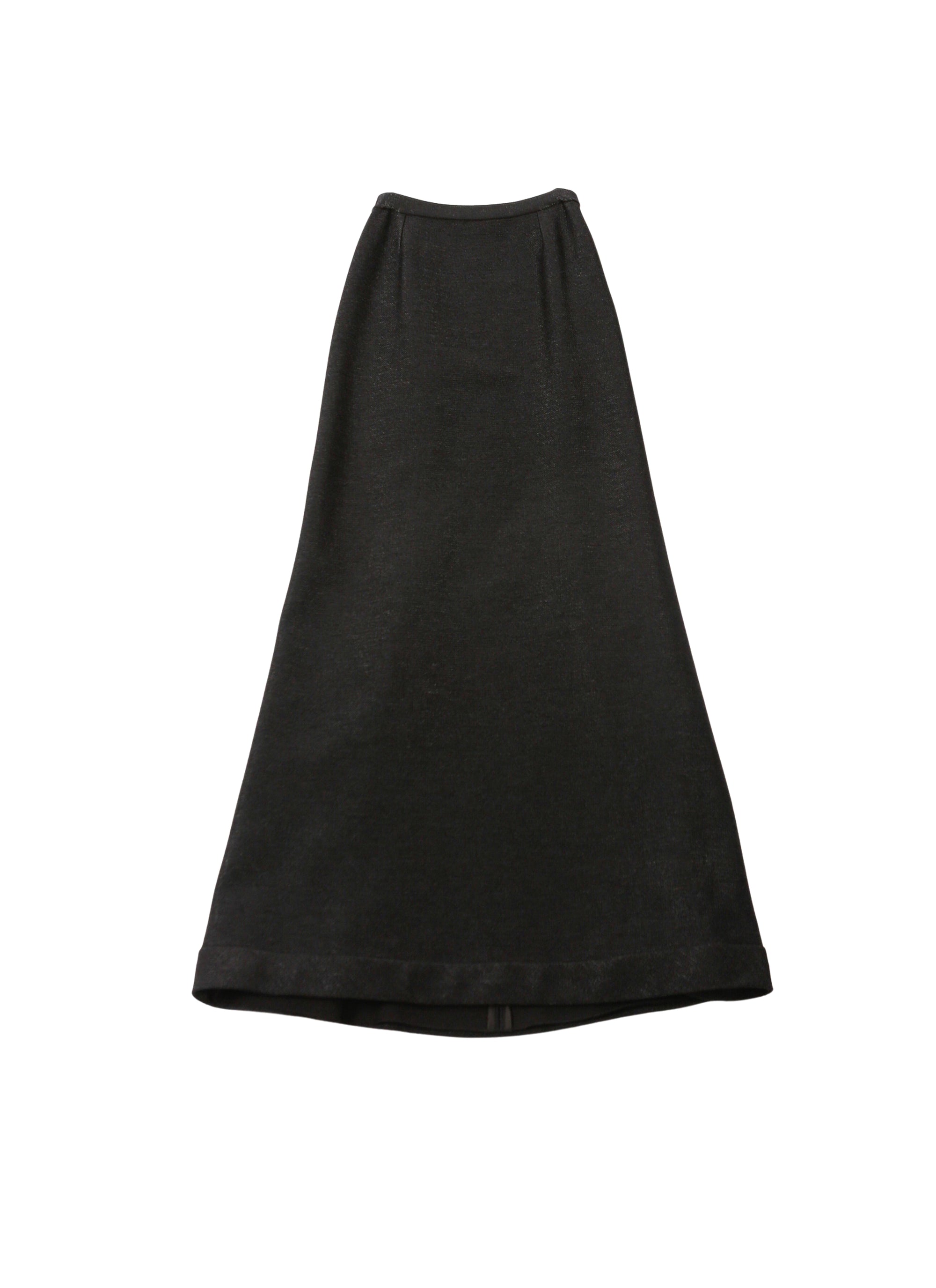 Long skirt in rafia - Black