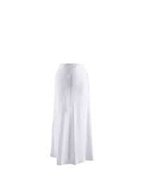 Plain sheer long skirt bottom - Snow White