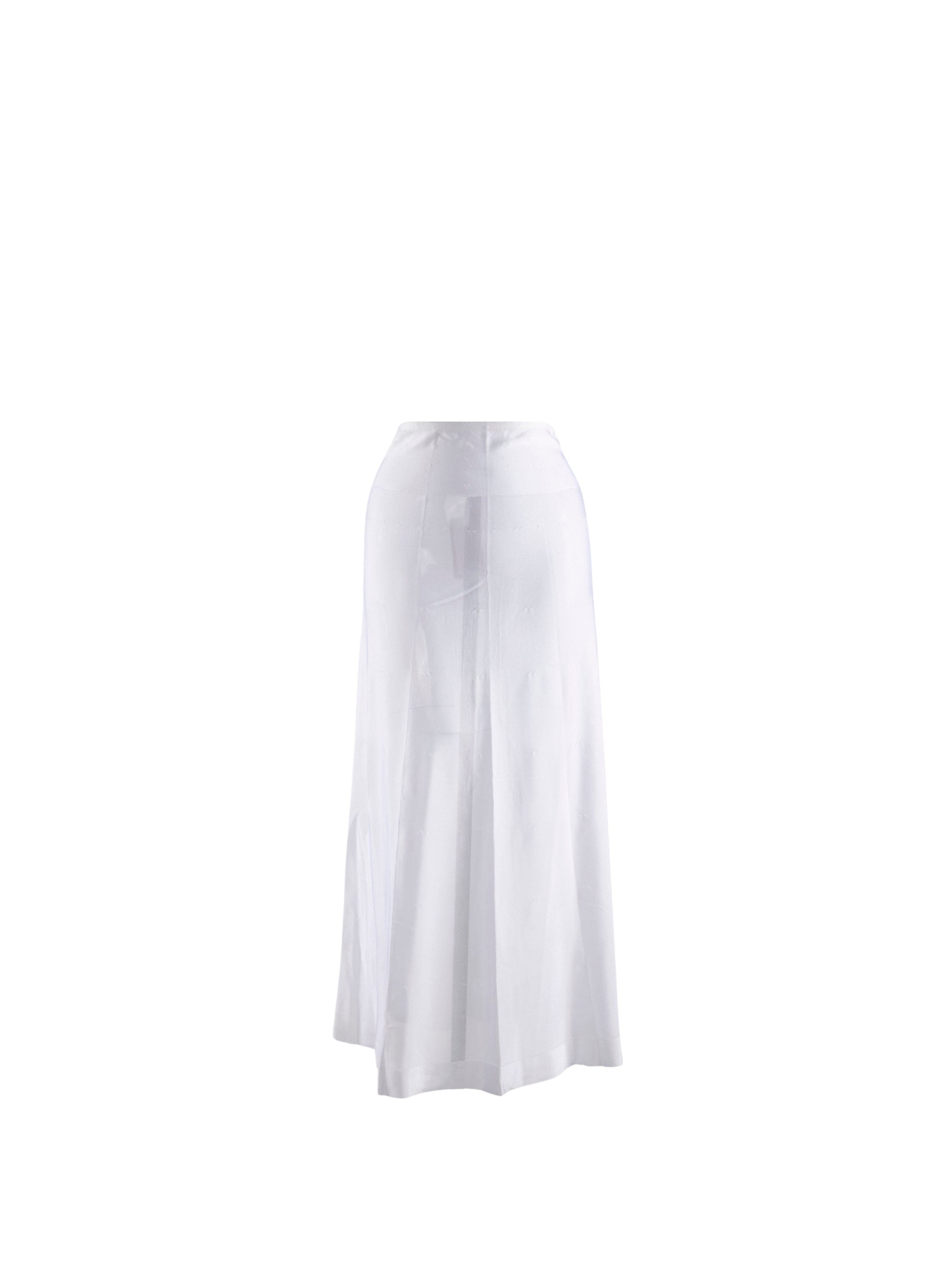 Plain sheer long skirt bottom - Snow White