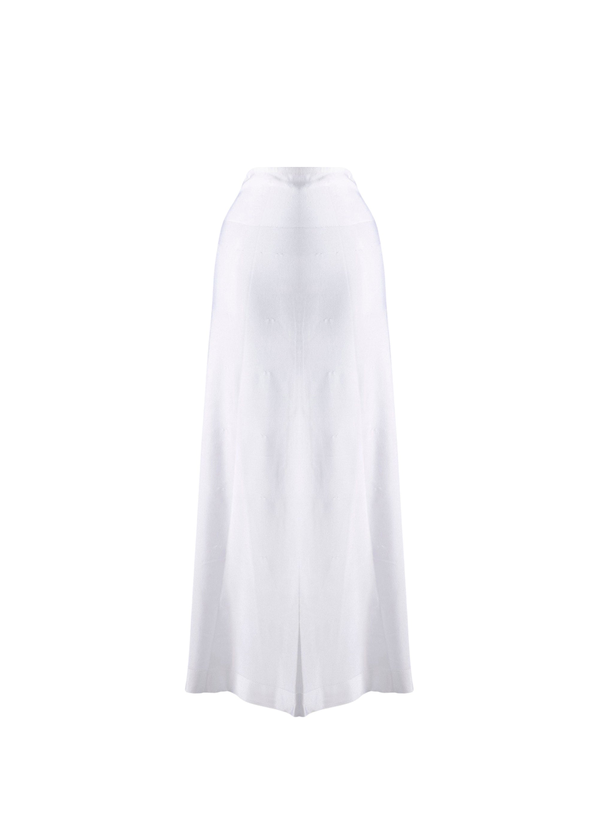 Plain sheer long skirt bottom - Snow White