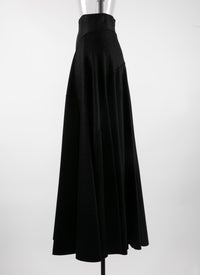 Zipped skirt in raffia - Black intense
