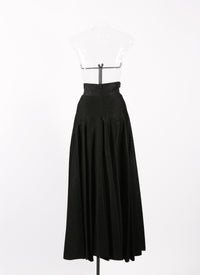 Zipped skirt in raffia - Black intense