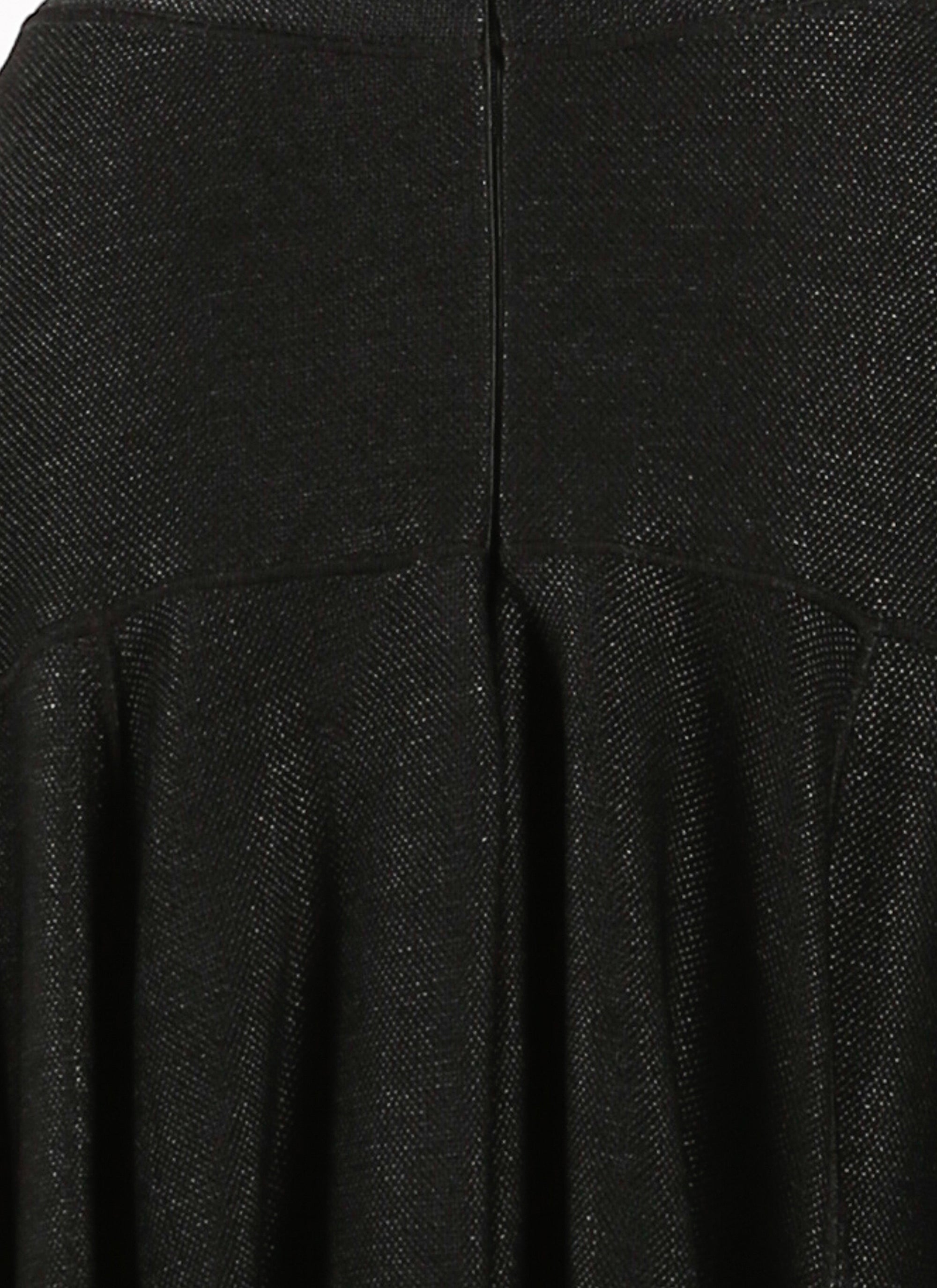 Zipped skirt in raffia - Black intense