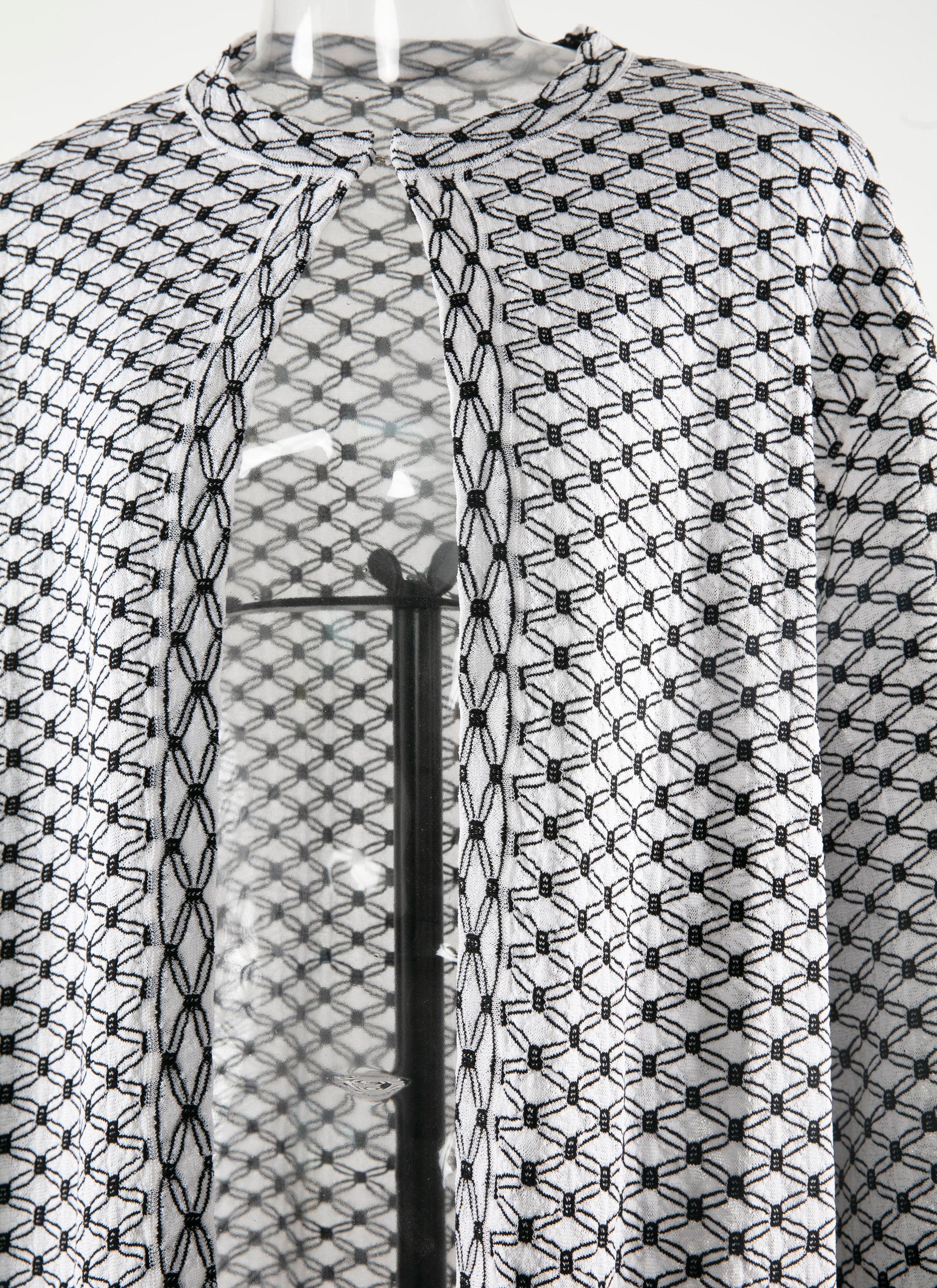Diamonds Silk Coat - Black & White