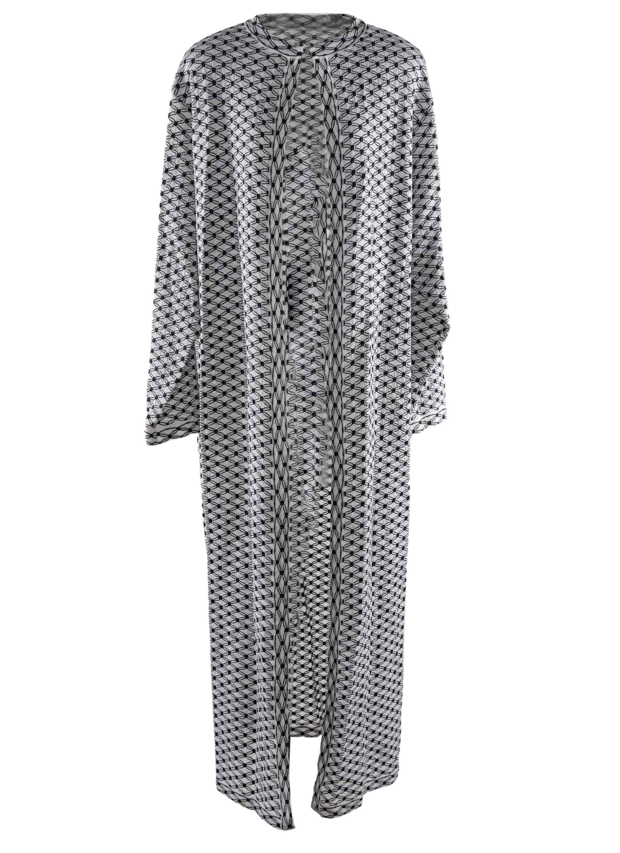 Silk coat - Black & White
