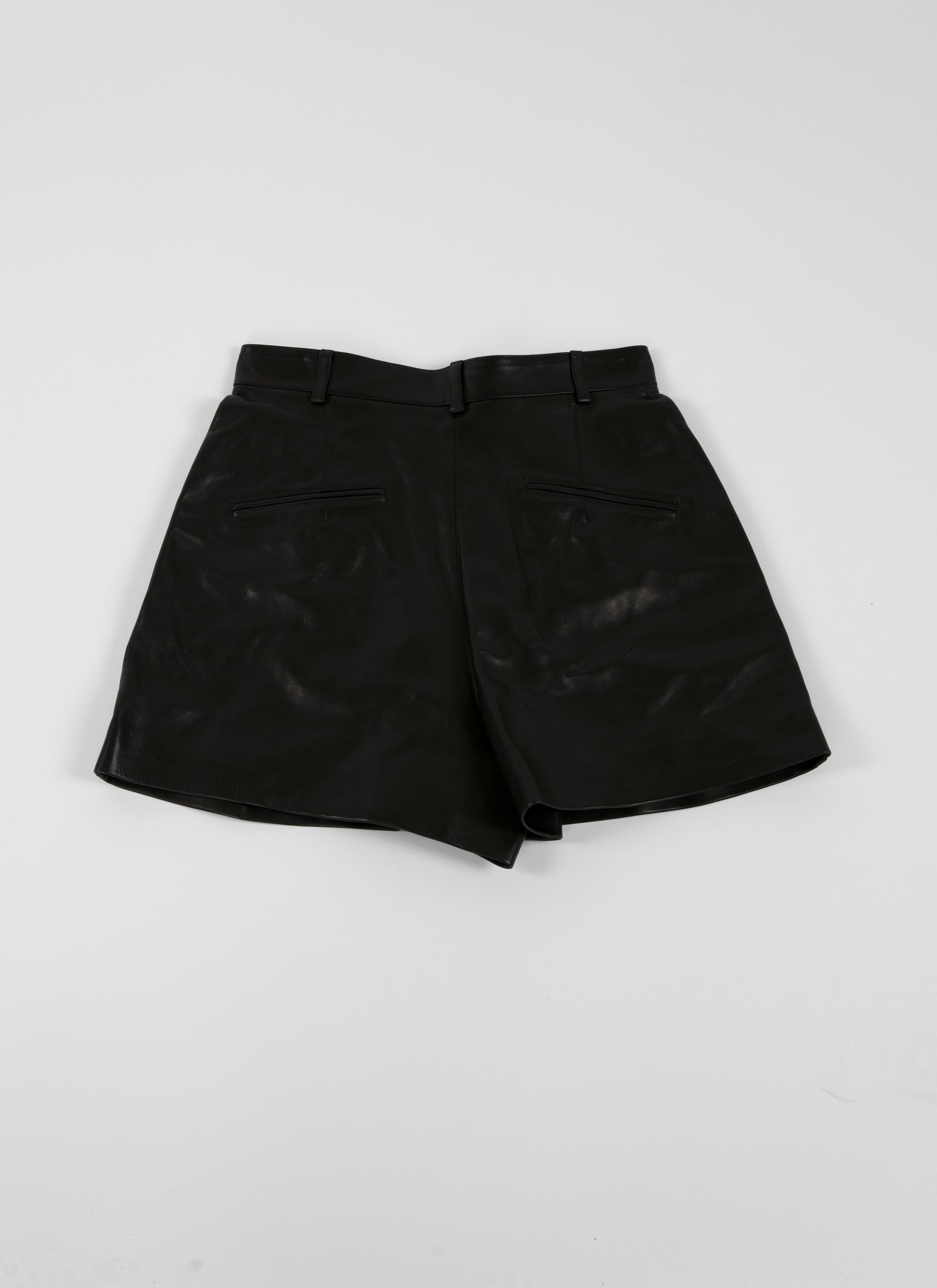 Short en cuir - Noir