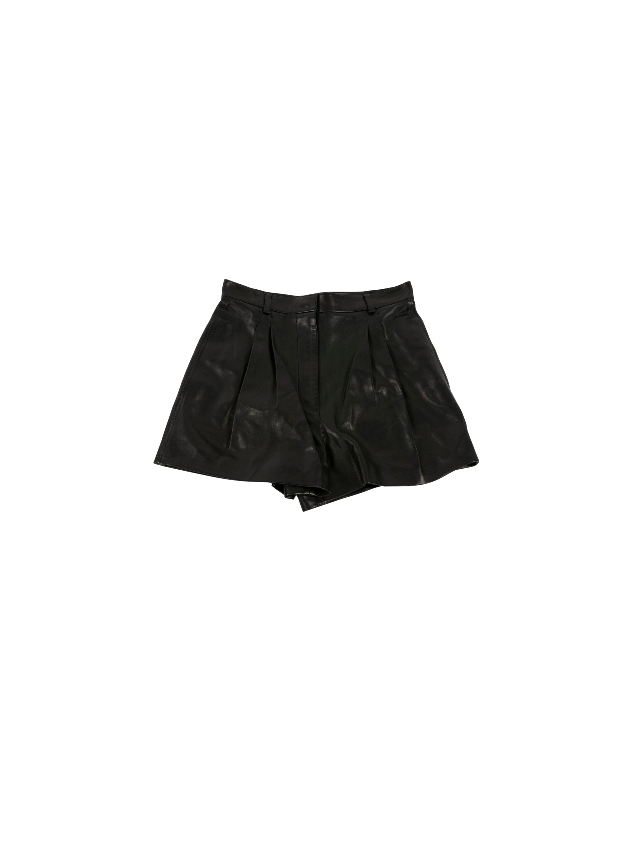 Short en cuir - Noir